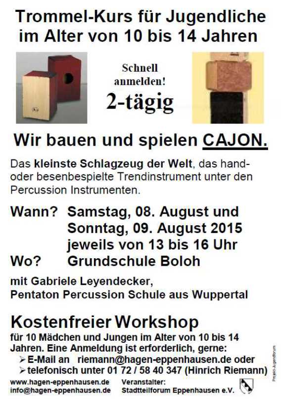 Trommel-Workshop August 2015